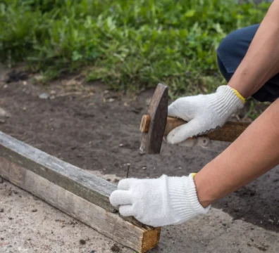 bordure jardin bois