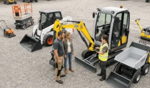 Mini-engin de chantier en location courte durée : le guide 2026